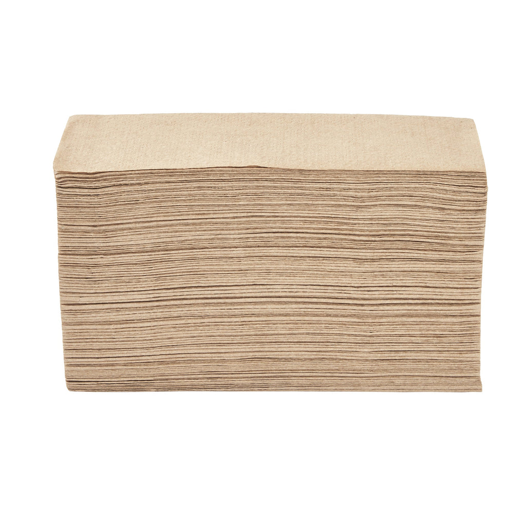 Clean Tek Professional Kraft M-Fold Paper Towel - 1-Ply - 9 1/2" x 9 1/4" - 250 count box