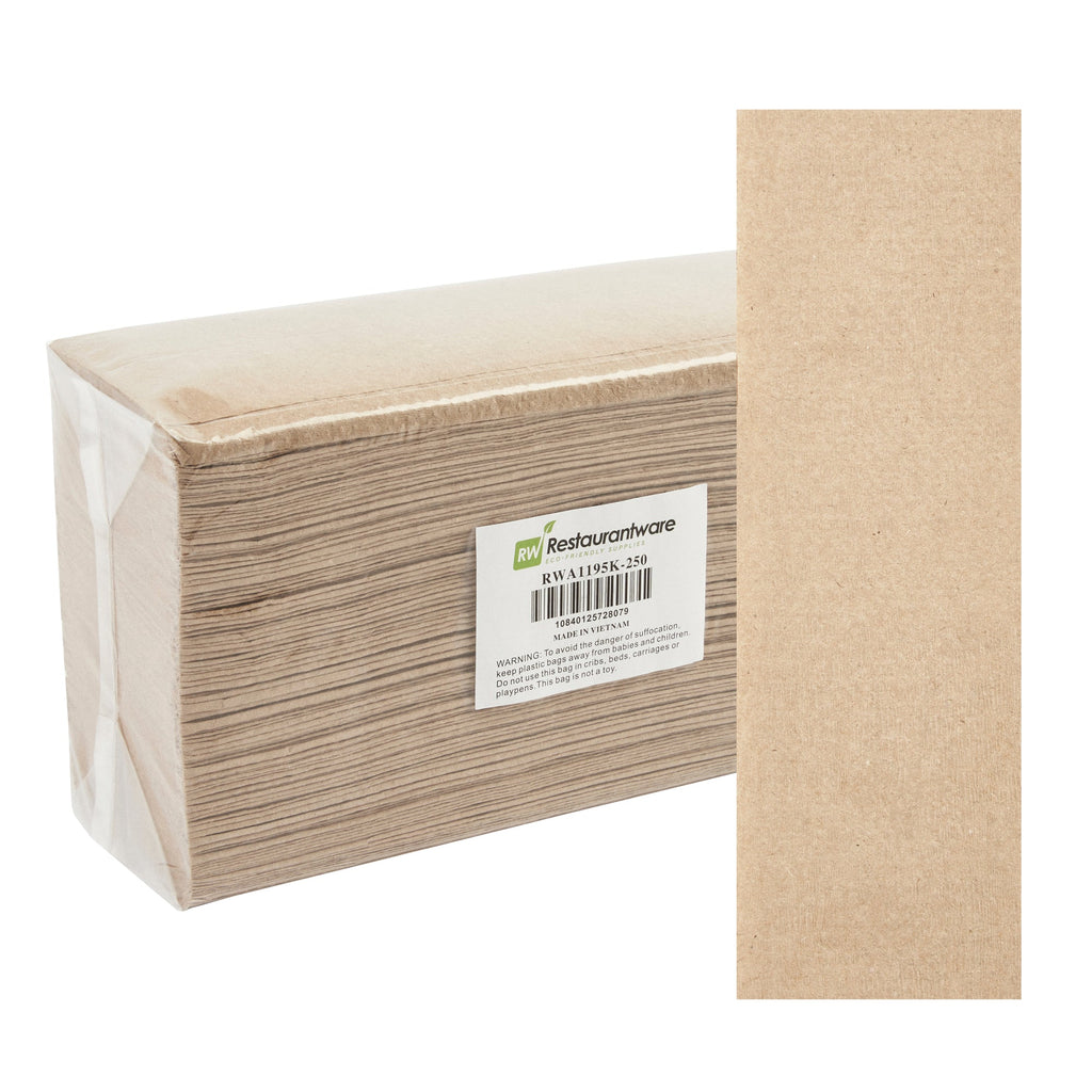 Clean Tek Professional Kraft M-Fold Paper Towel - 1-Ply - 9 1/2" x 9 1/4" - 250 count box