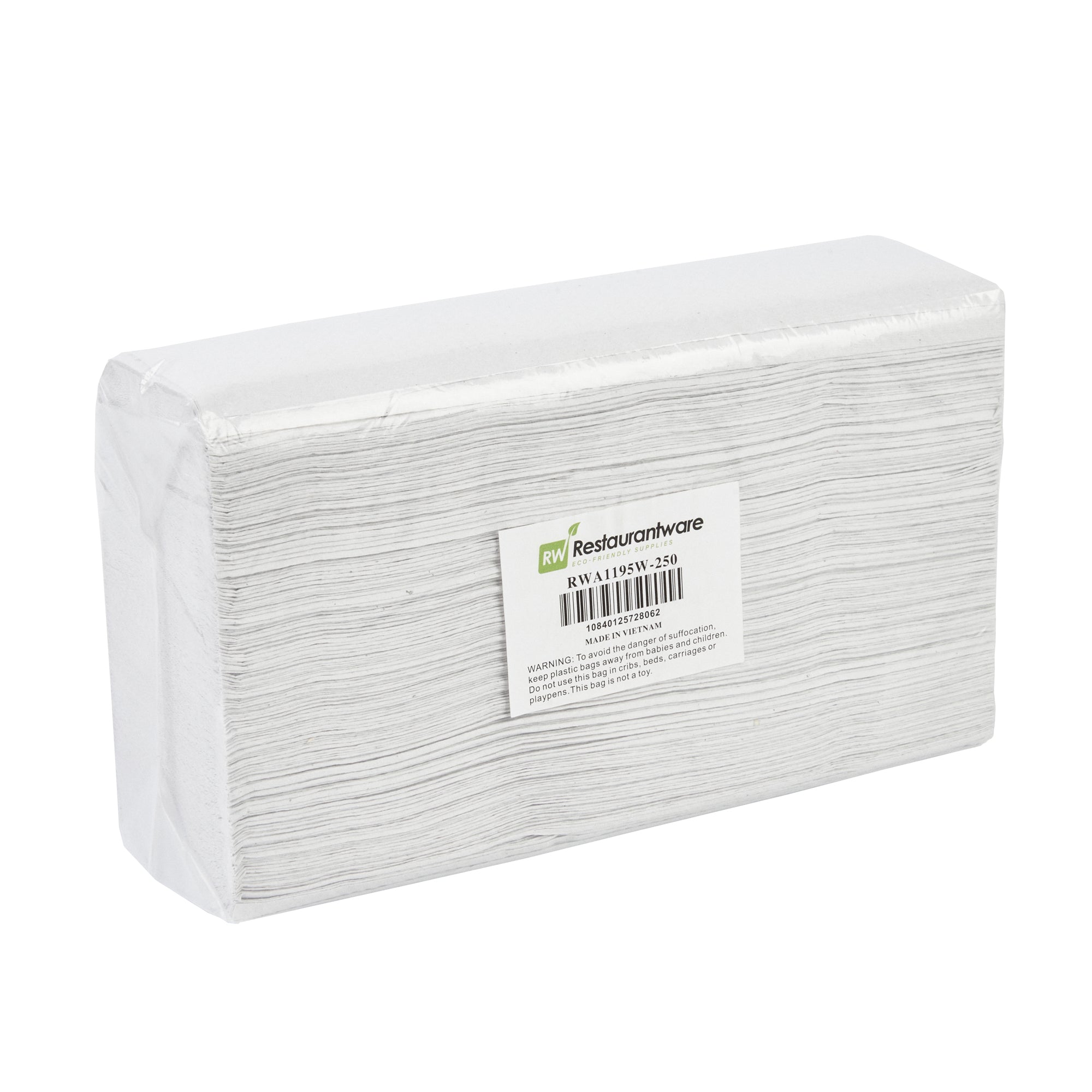 Clean Tek Professional White M-Fold Paper Towel - 1-Ply - 9 1/2" x 9 1/4" - 250 count box