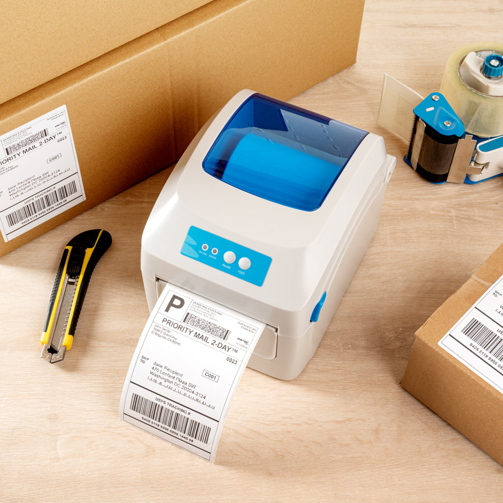 Label Tek White Paper Direct Thermal Label - 6" x 4" - 250 Labels x 1 Roll
