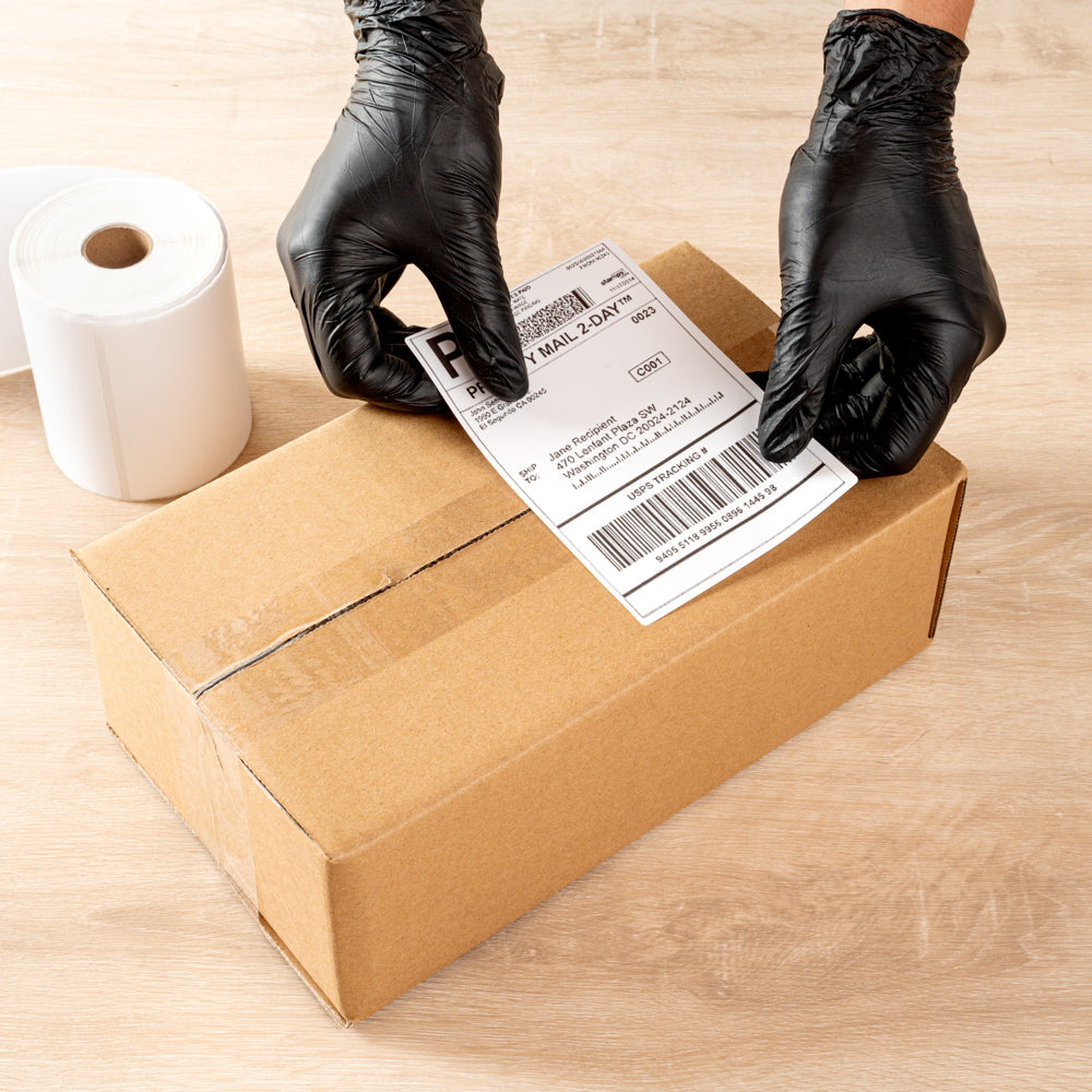 Label Tek White Paper Direct Thermal Label - 6" x 4" - 250 Labels x 1 Roll