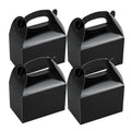 Bio Tek Black Paper Gable Box / Take Out Container - Greaseproof - 4" x 2 1/2" x 2 1/2" - 100 count box