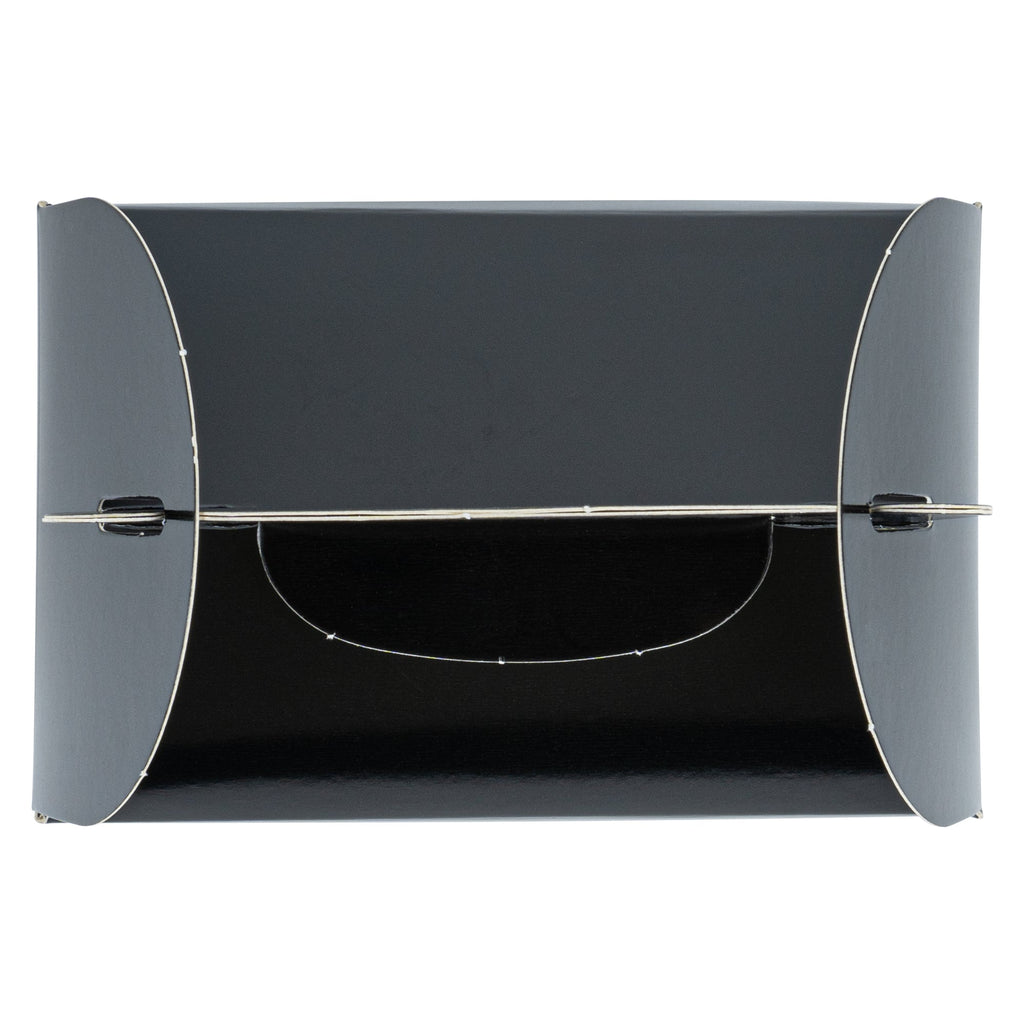 Bio Tek Black Paper Gable Box / Take Out Container - Greaseproof - 4" x 2 1/2" x 2 1/2" - 25 count box