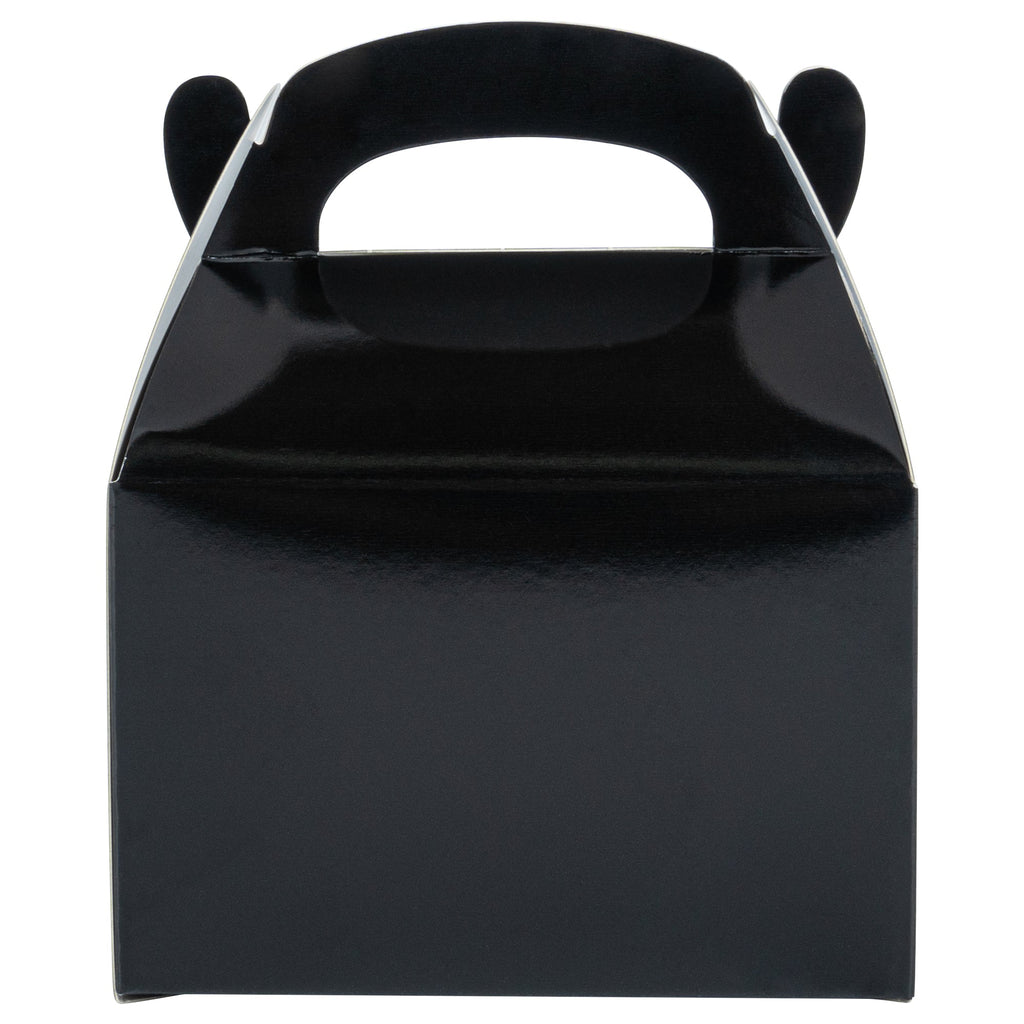 Bio Tek Black Paper Gable Box / Take Out Container - Greaseproof - 4" x 2 1/2" x 2 1/2" - 100 count box