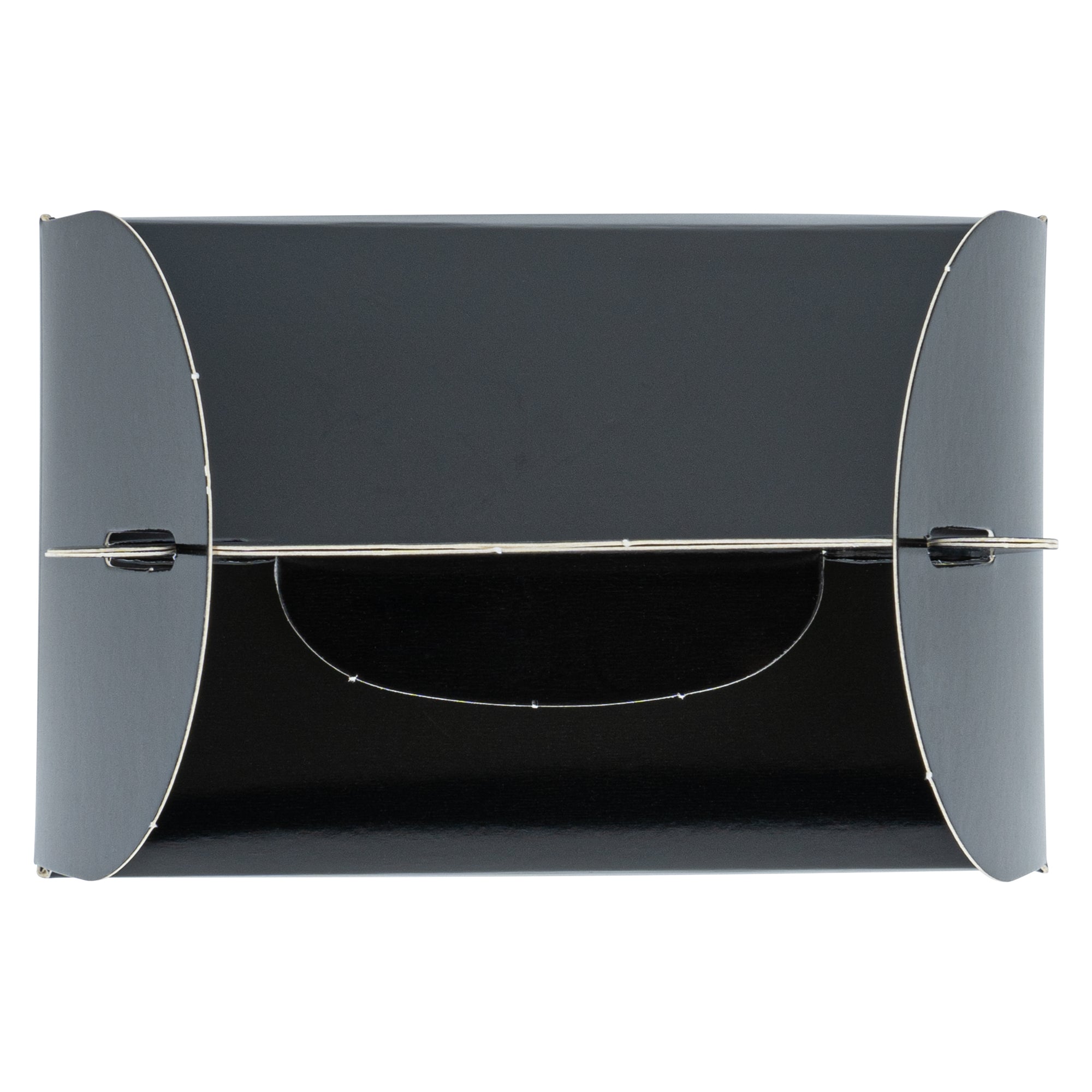Bio Tek Black Paper Gable Box / Take Out Container - Greaseproof - 4" x 2 1/2" x 2 1/2" - 100 count box