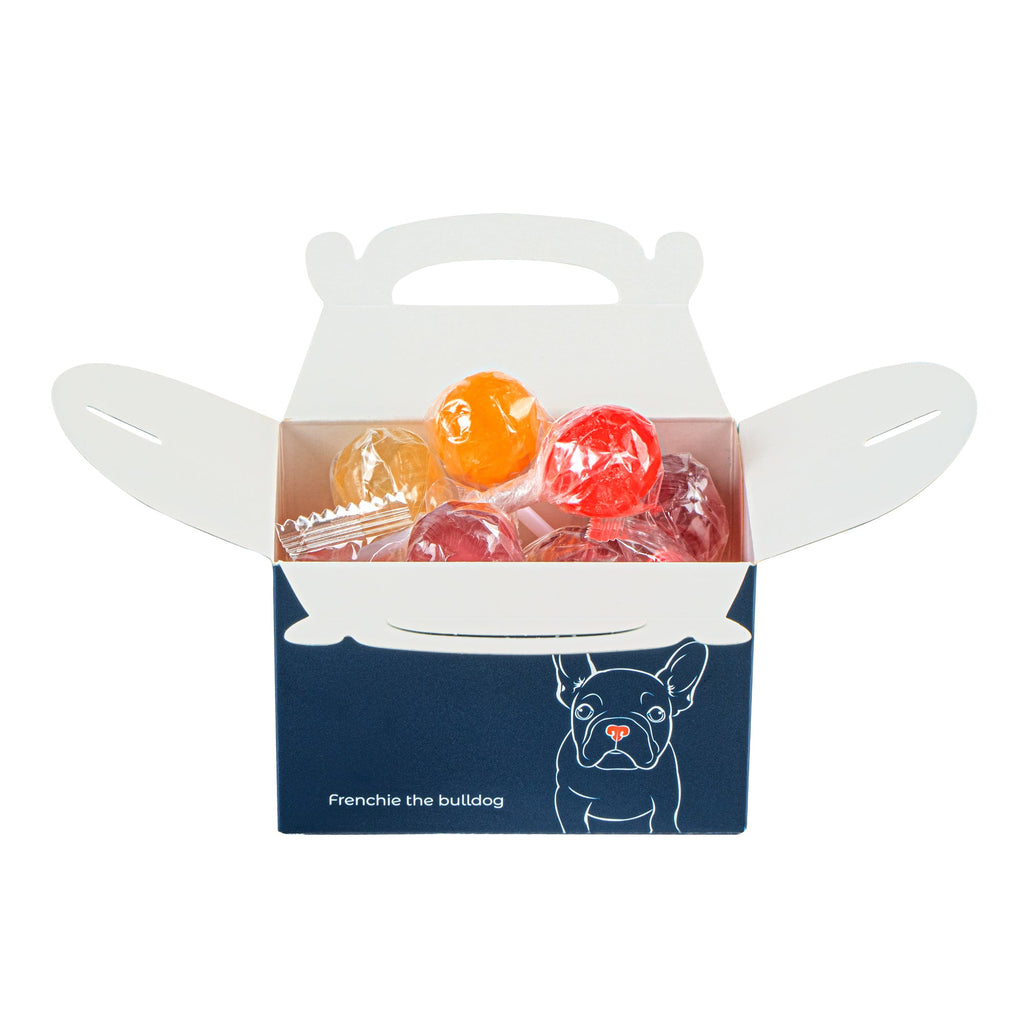 Bio Tek Frenchie Paper Gable Box / Take Out Container - Compostable - 4" x 2 1/2" x 2 1/2" - 100 count box