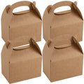 Bio Tek Kraft Paper Gable Box / Take Out Container - Greaseproof - 4" x 2 1/2" x 2 1/2" - 100 count box