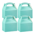 Bio Tek Turquoise Paper Gable Box / Take Out Container - Compostable - 4" x 2 1/2" x 2 1/2" - 25 count box