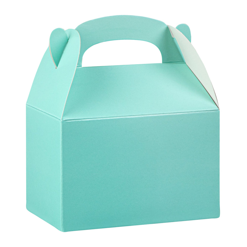 Bio Tek Turquoise Paper Gable Box / Take Out Container - Compostable - 4" x 2 1/2" x 2 1/2" - 100 count box