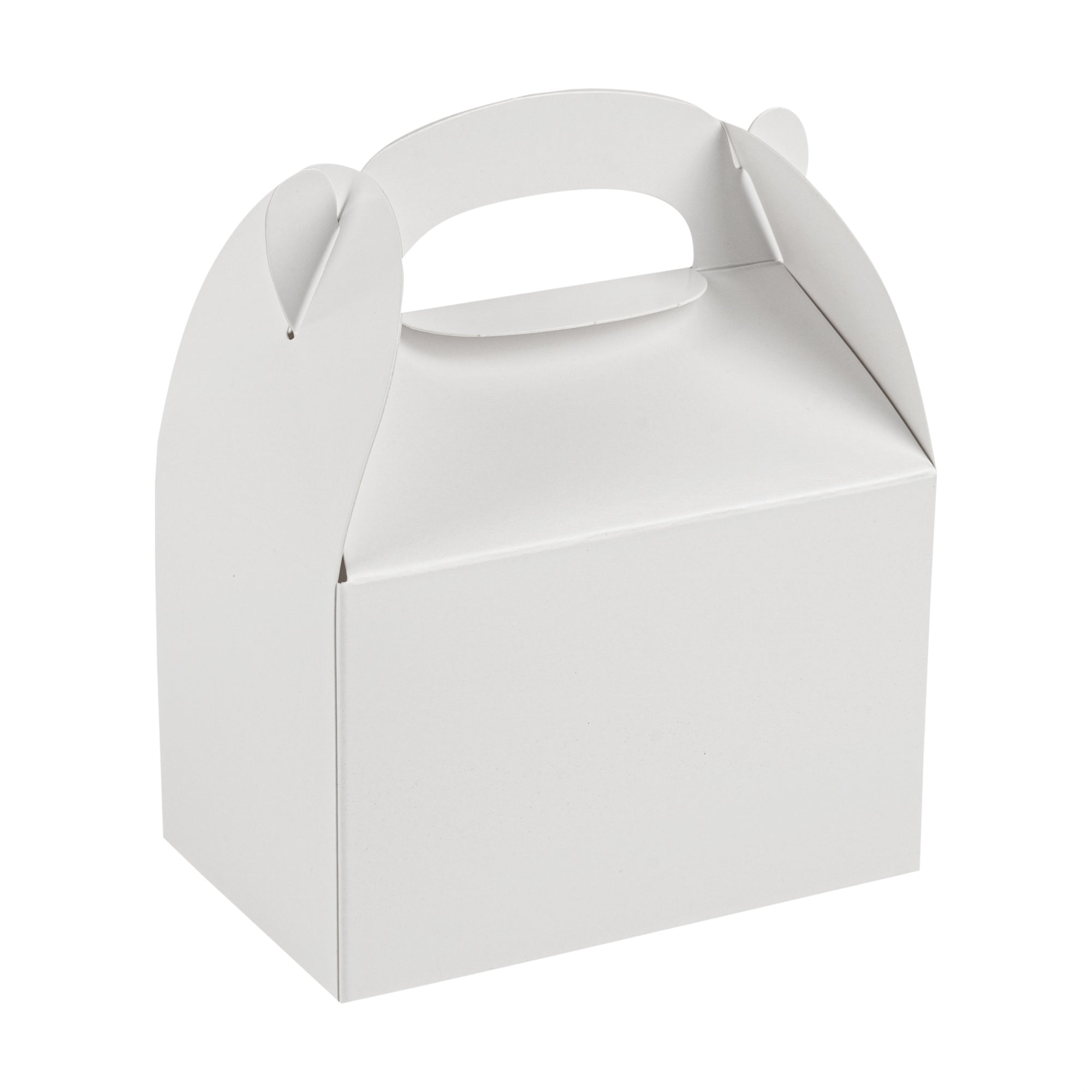 Bio Tek White Paper Gable Box / Take Out Container - Greaseproof - 4" x 2 1/2" x 2 1/2" - 100 count box