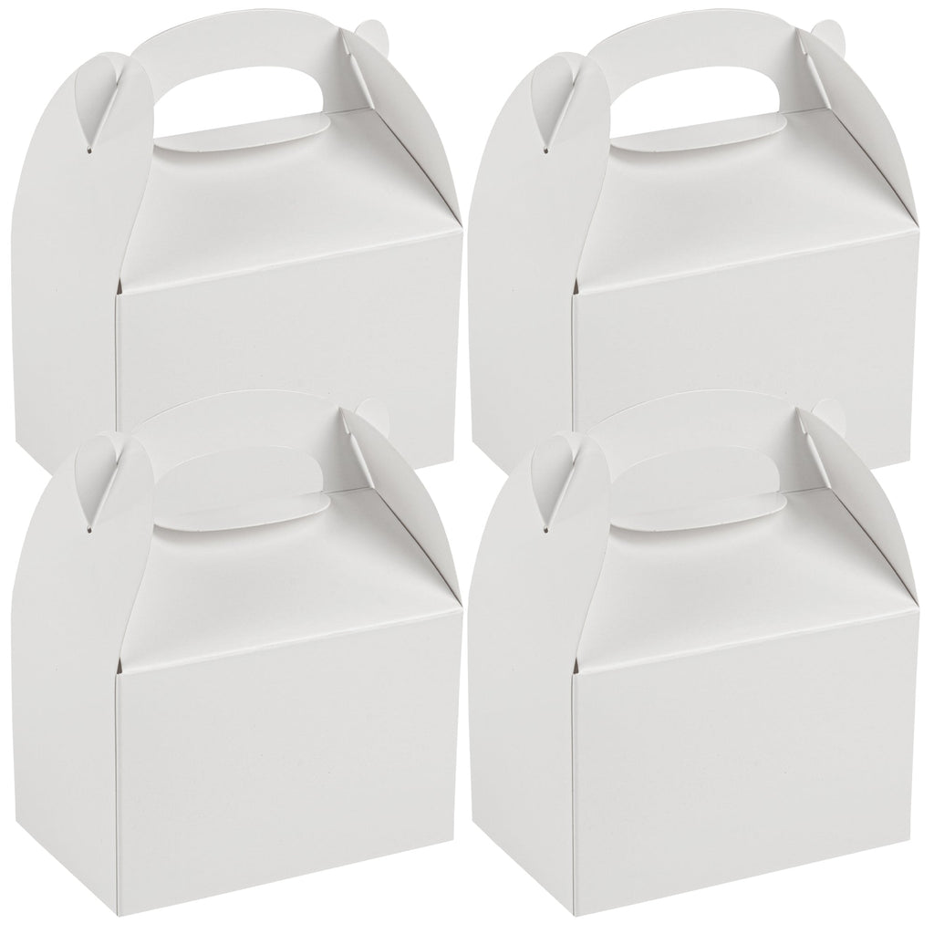 Bio Tek White Paper Gable Box / Take Out Container - Greaseproof - 4" x 2 1/2" x 2 1/2" - 100 count box