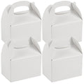 Bio Tek White Paper Gable Box / Take Out Container - Greaseproof - 4" x 2 1/2" x 2 1/2" - 100 count box