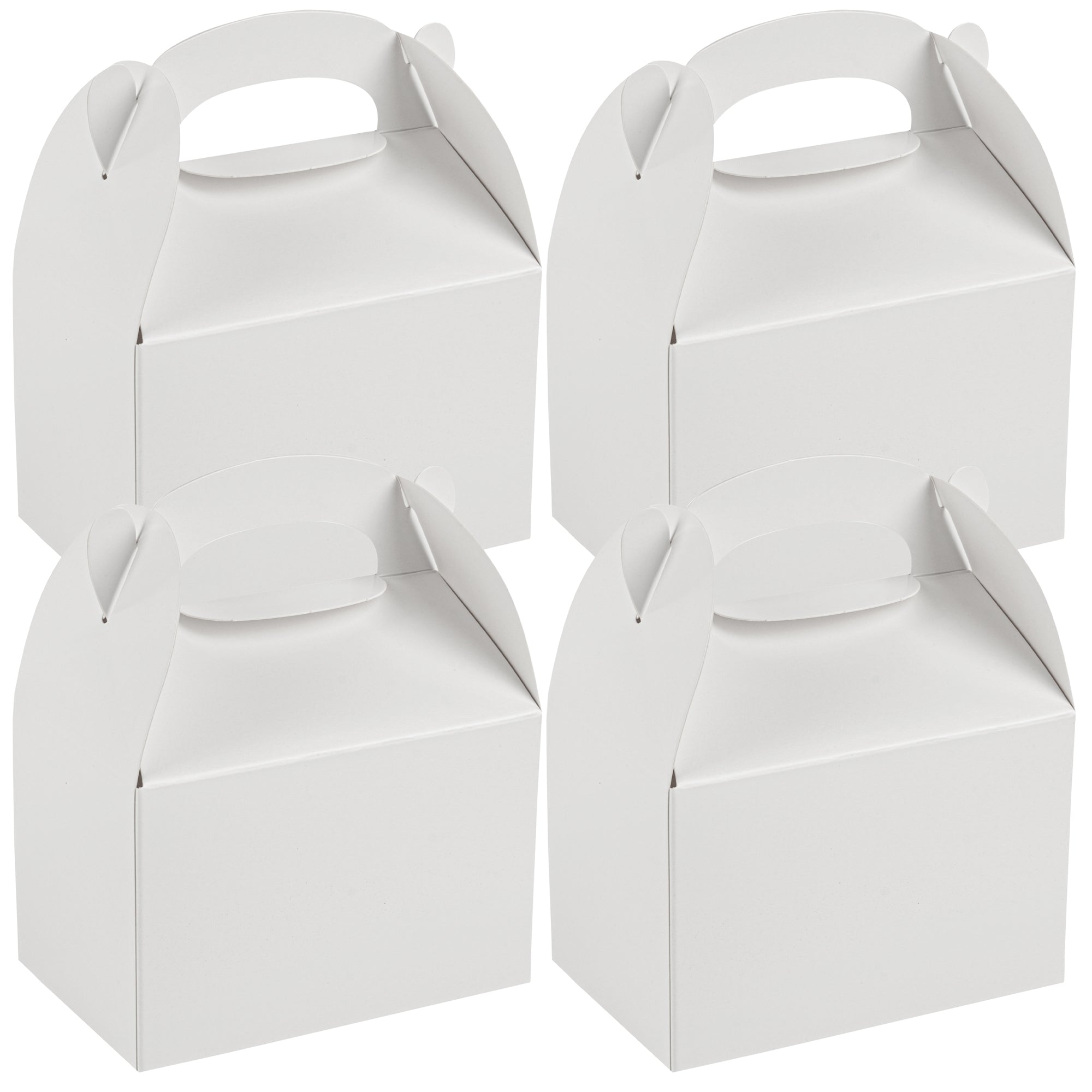 Bio Tek White Paper Gable Box / Take Out Container - Greaseproof - 4" x 2 1/2" x 2 1/2" - 100 count box