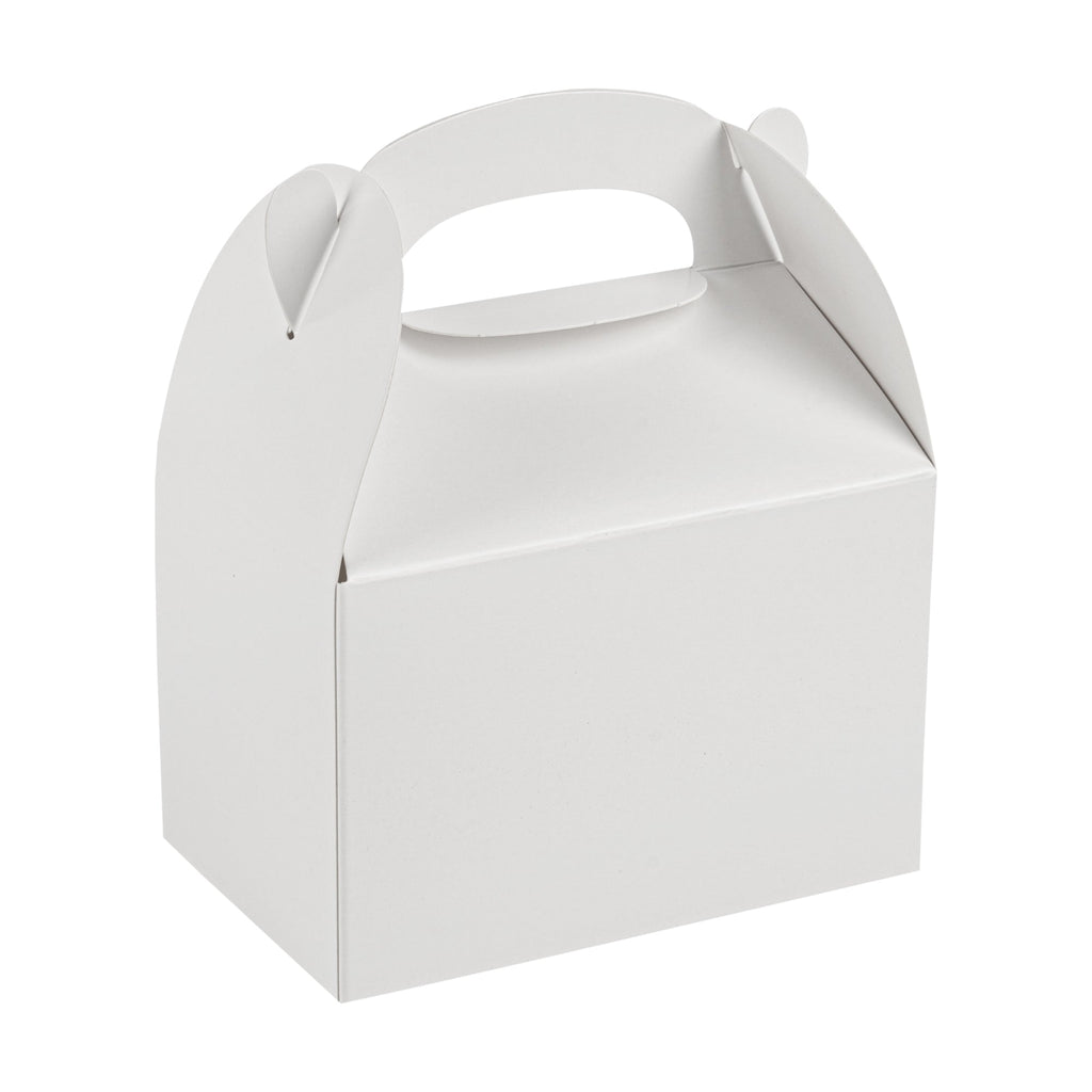Bio Tek White Paper Gable Box / Take Out Container - Greaseproof - 4" x 2 1/2" x 2 1/2" - 25 count box