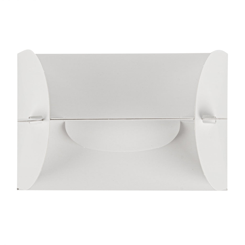 Bio Tek White Paper Gable Box / Take Out Container - Greaseproof - 4" x 2 1/2" x 2 1/2" - 25 count box