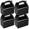 Bio Tek Black Paper Gable Box / Take Out Container - Greaseproof - 6" x 3 1/2" x 3 1/2" - 100 count box