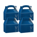 Bio Tek Frenchie Paper Gable Box / Take Out Container - Compostable - 6" x 3 1/2" x 3 1/2" - 25 count box