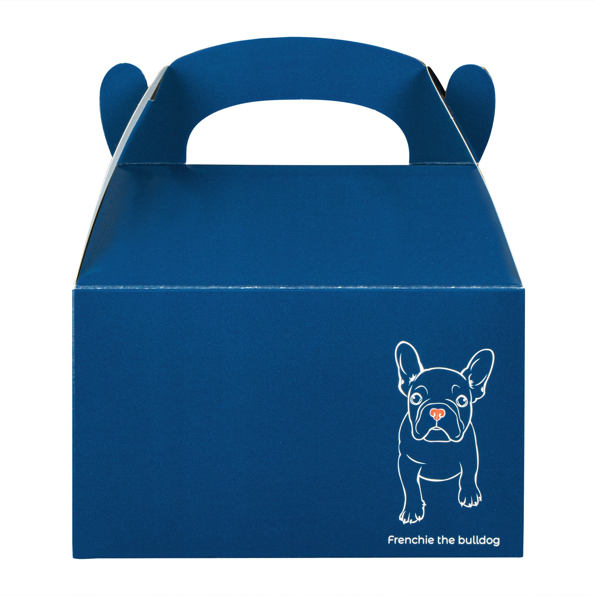 Bio Tek Frenchie Paper Gable Box / Take Out Container - Compostable - 6" x 3 1/2" x 3 1/2" - 100 count box