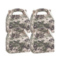 Bio Tek Camouflage Paper Gable Box / Take Out Container - Compostable - 6" x 3 1/2" x 3 1/2" - 100 count box