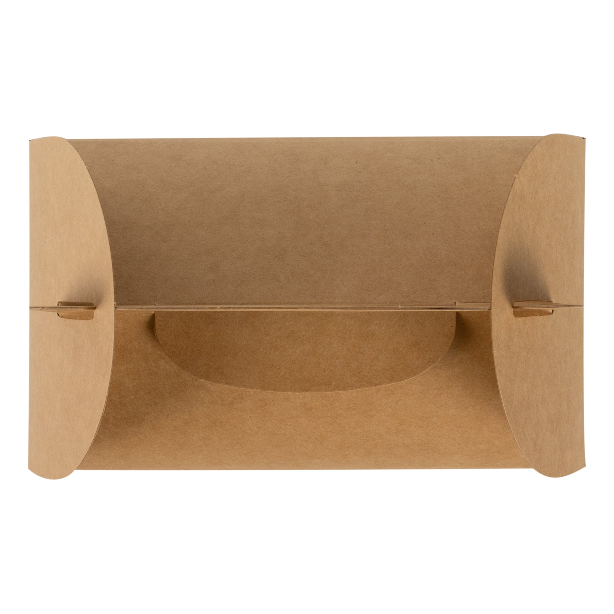 Bio Tek Kraft Paper Gable Box / Take Out Container - Greaseproof - 6" x 3 1/2" x 3 1/2" - 25 count box