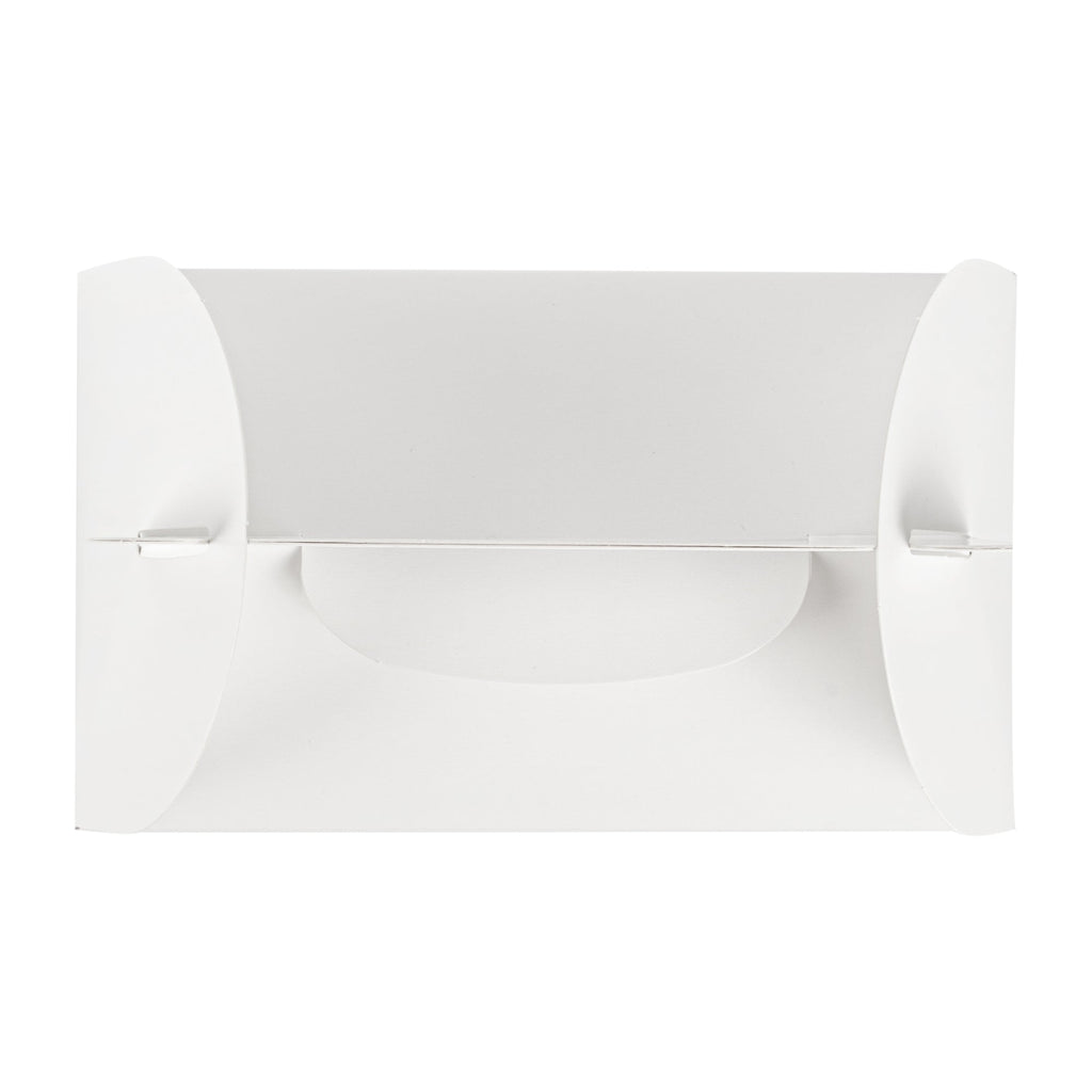 Bio Tek White Paper Gable Box / Take Out Container - Greaseproof - 6" x 3 1/2" x 3 1/2" - 25 count box