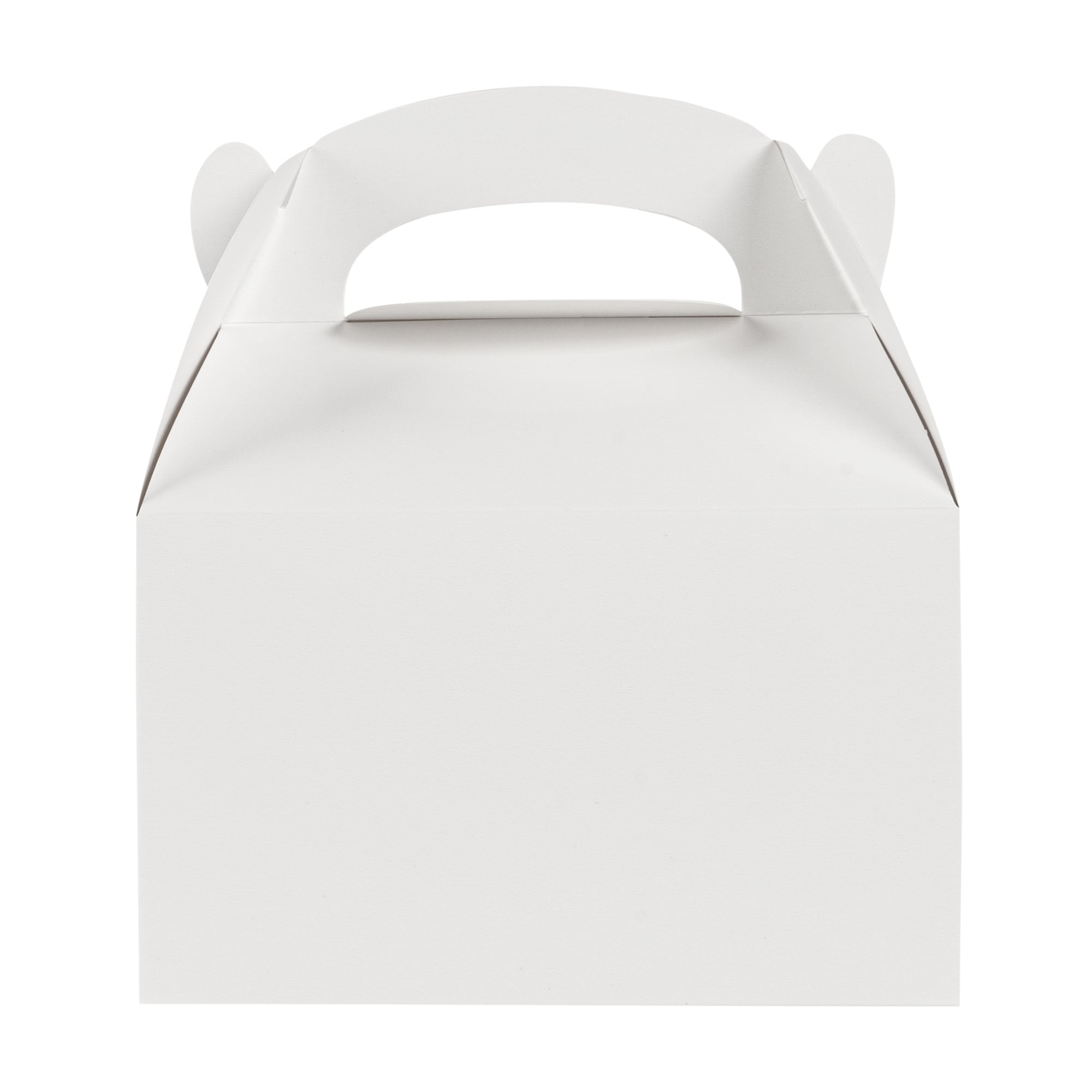 Bio Tek White Paper Gable Box / Take Out Container - Greaseproof - 6" x 3 1/2" x 3 1/2" - 100 count box