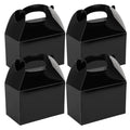 Bio Tek Black Paper Gable Box / Take Out Container - Greaseproof - 8 1/2" x 4 3/4" x 5 1/2" - 25 count box