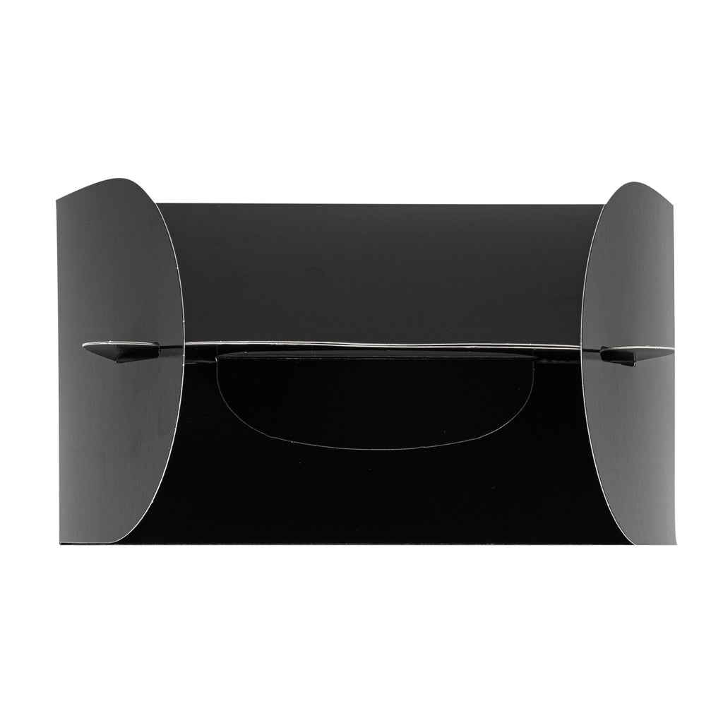 Bio Tek Black Paper Gable Box / Take Out Container - Greaseproof - 8 1/2" x 4 3/4" x 5 1/2" - 25 count box