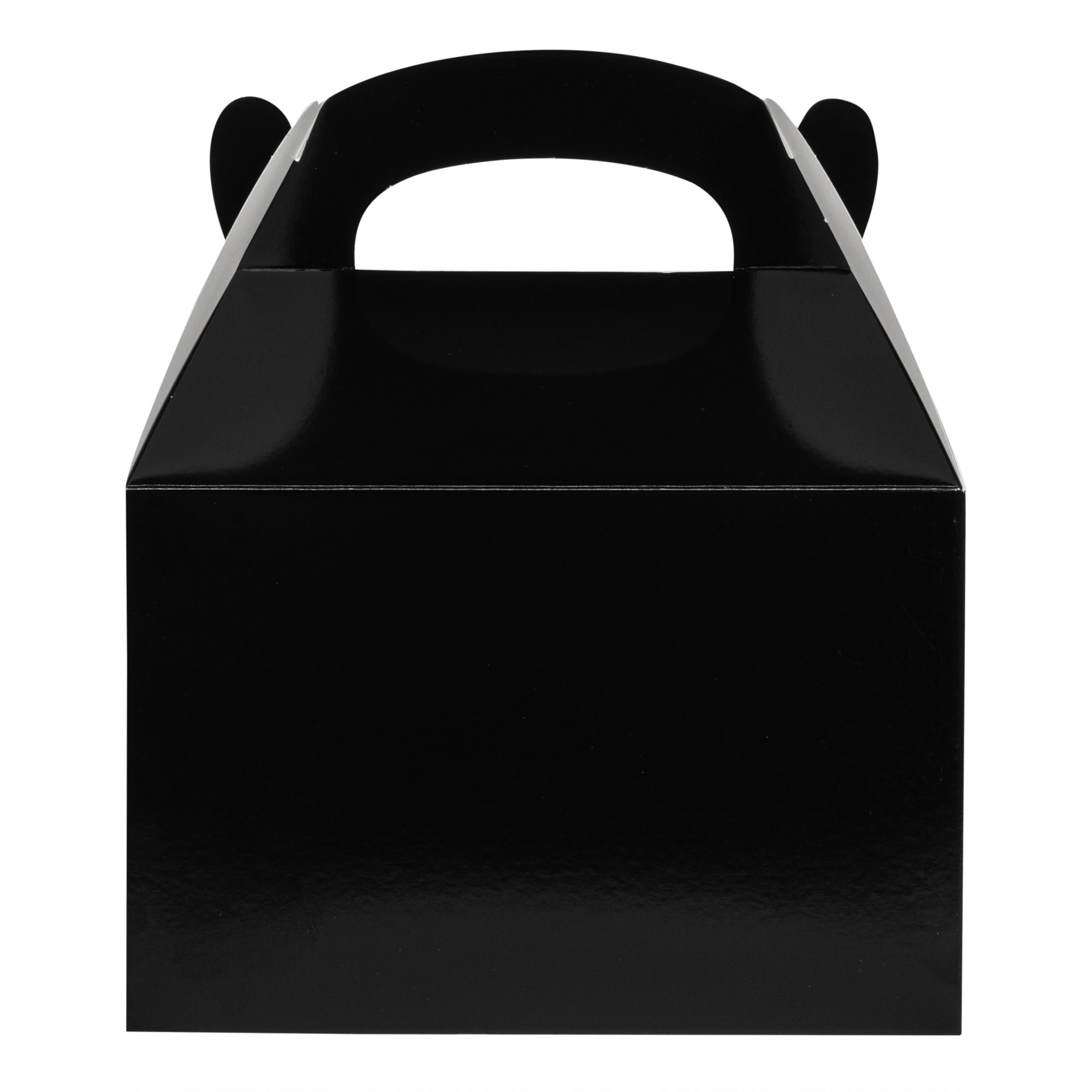 Bio Tek Black Paper Gable Box / Take Out Container - Greaseproof - 8 1/2" x 4 3/4" x 5 1/2" - 100 count box