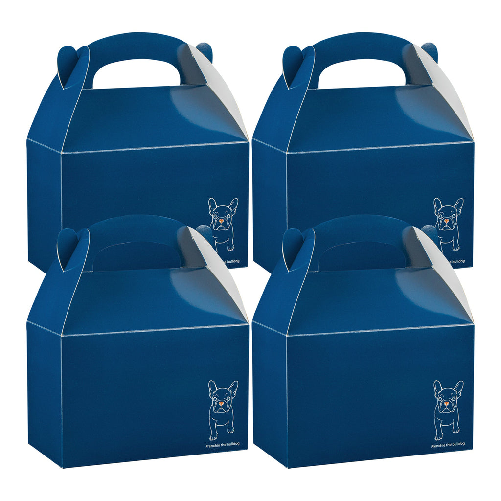 Bio Tek Frenchie Paper Gable Box / Take Out Container - Compostable - 8 1/2" x 4 3/4" x 5 1/2" - 100 count box