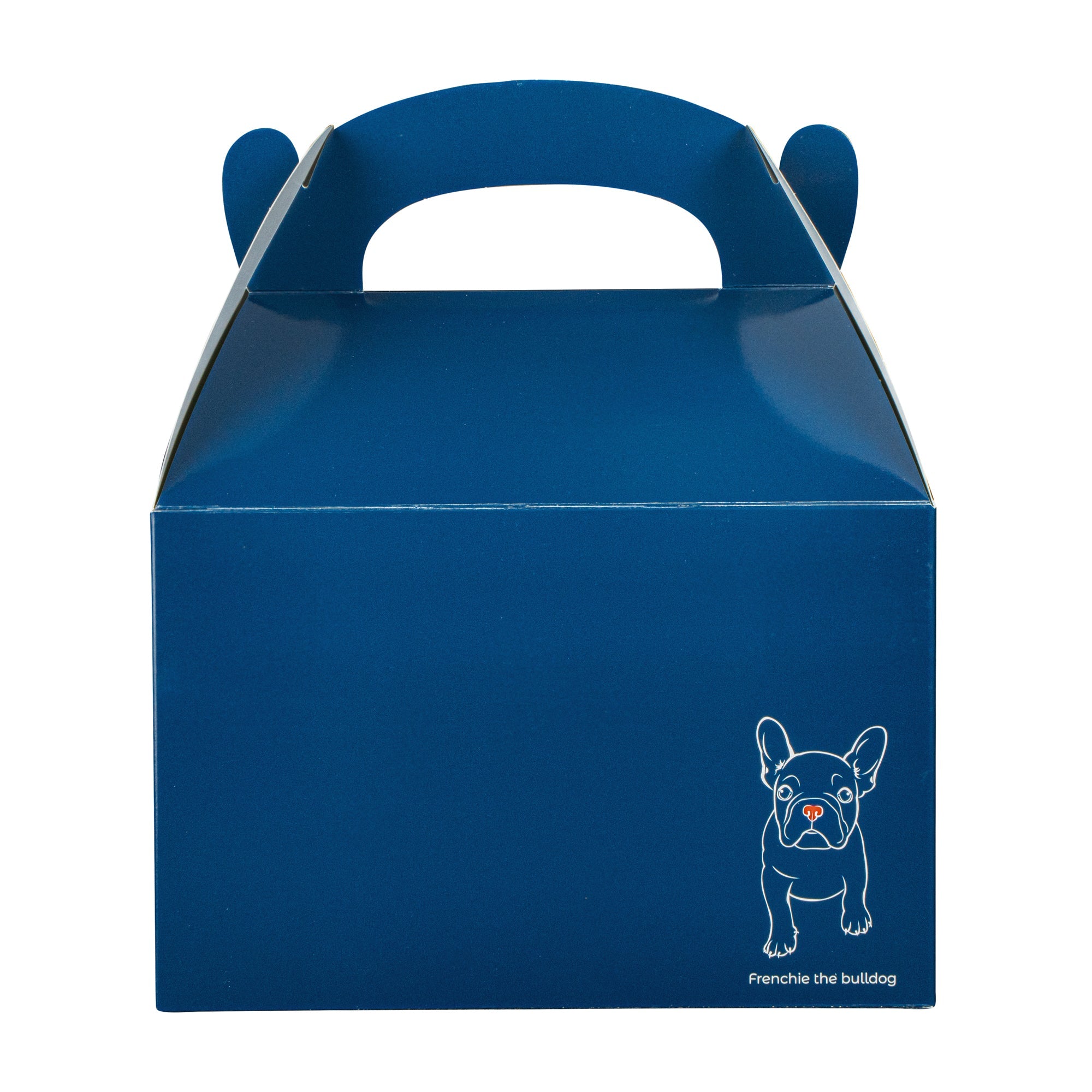 Bio Tek Frenchie Paper Gable Box / Take Out Container - Compostable - 8 1/2" x 4 3/4" x 5 1/2" - 100 count box