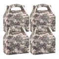 Bio Tek Camouflage Paper Gable Box / Take Out Container - Compostable - 8 1/2" x 4 3/4" x 5 1/2" - 100 count box