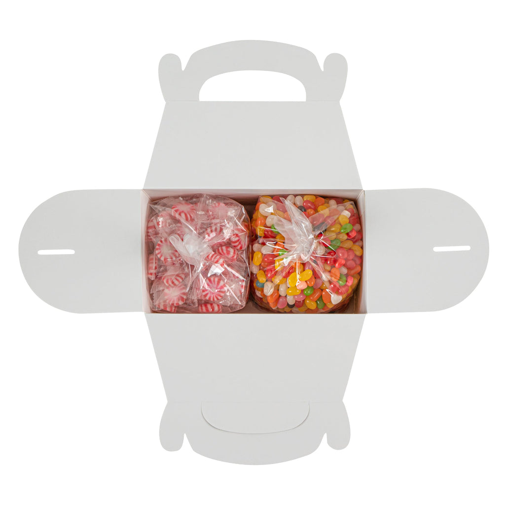 Bio Tek Camouflage Paper Gable Box / Take Out Container - Compostable - 8 1/2" x 4 3/4" x 5 1/2" - 25 count box