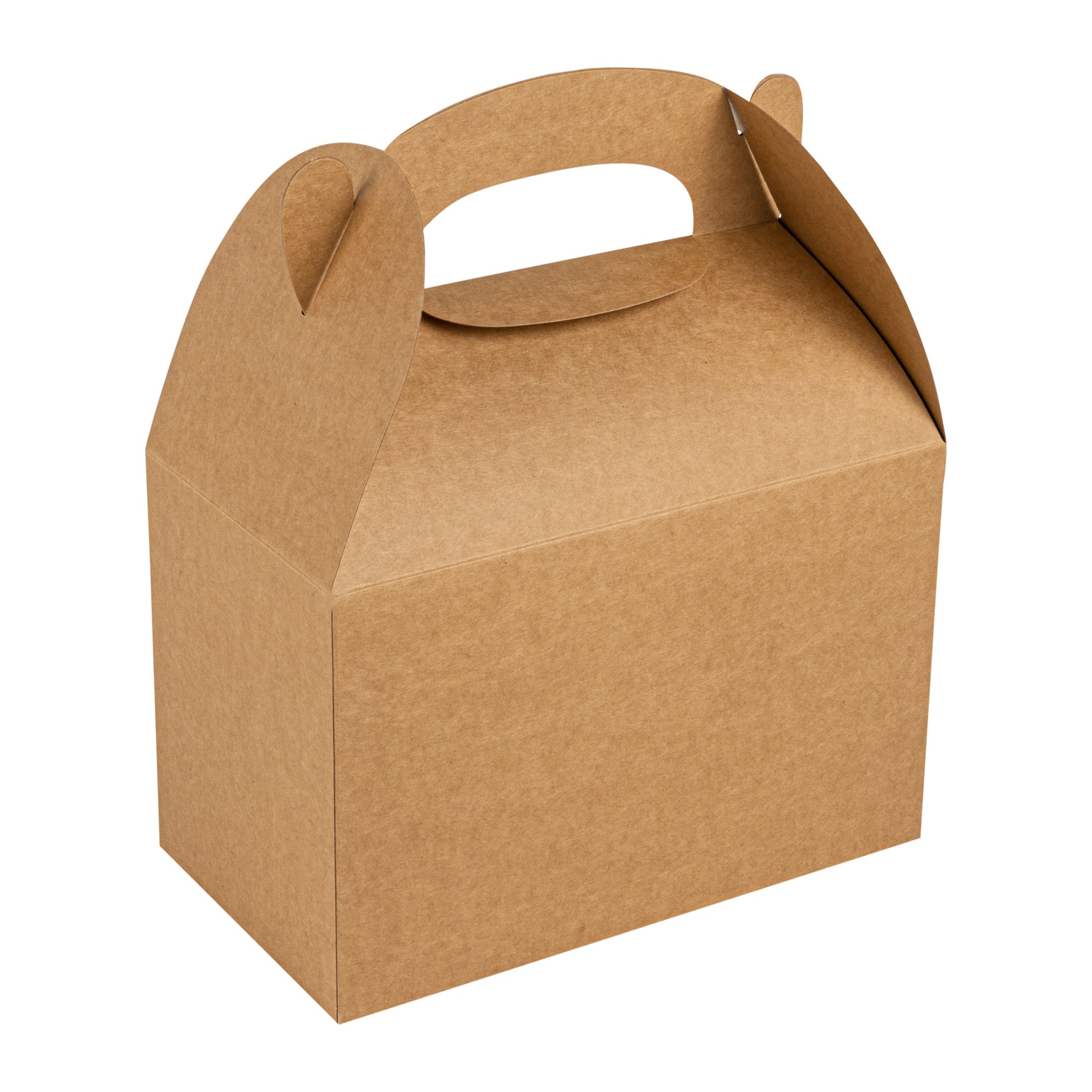 Bio Tek Kraft Paper Gable Box / Take Out Container - Greaseproof - 8 1/2" x 4 3/4" x 5 1/2" - 25 count box