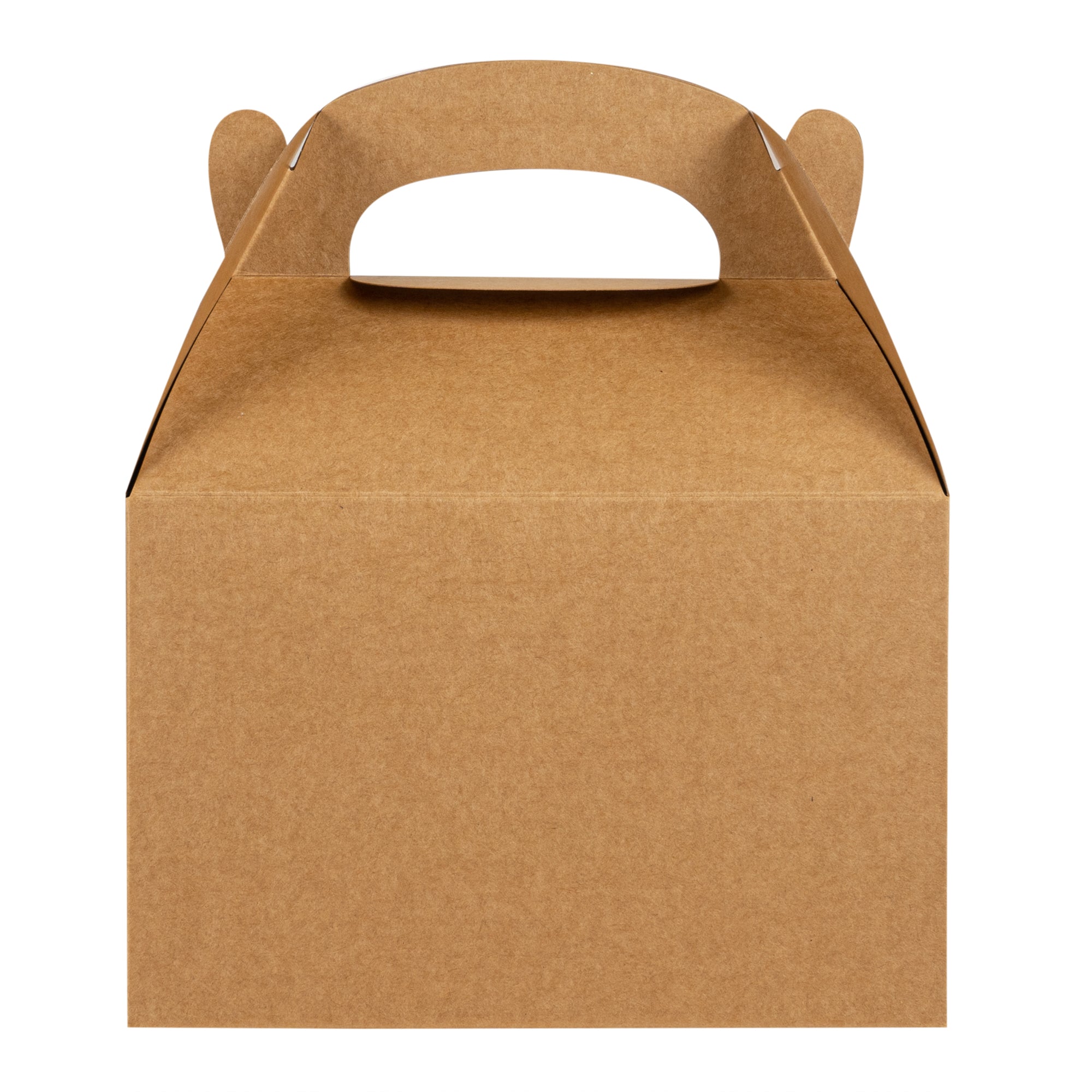 Bio Tek Kraft Paper Gable Box / Take Out Container - Greaseproof - 8 1/2" x 4 3/4" x 5 1/2" - 25 count box