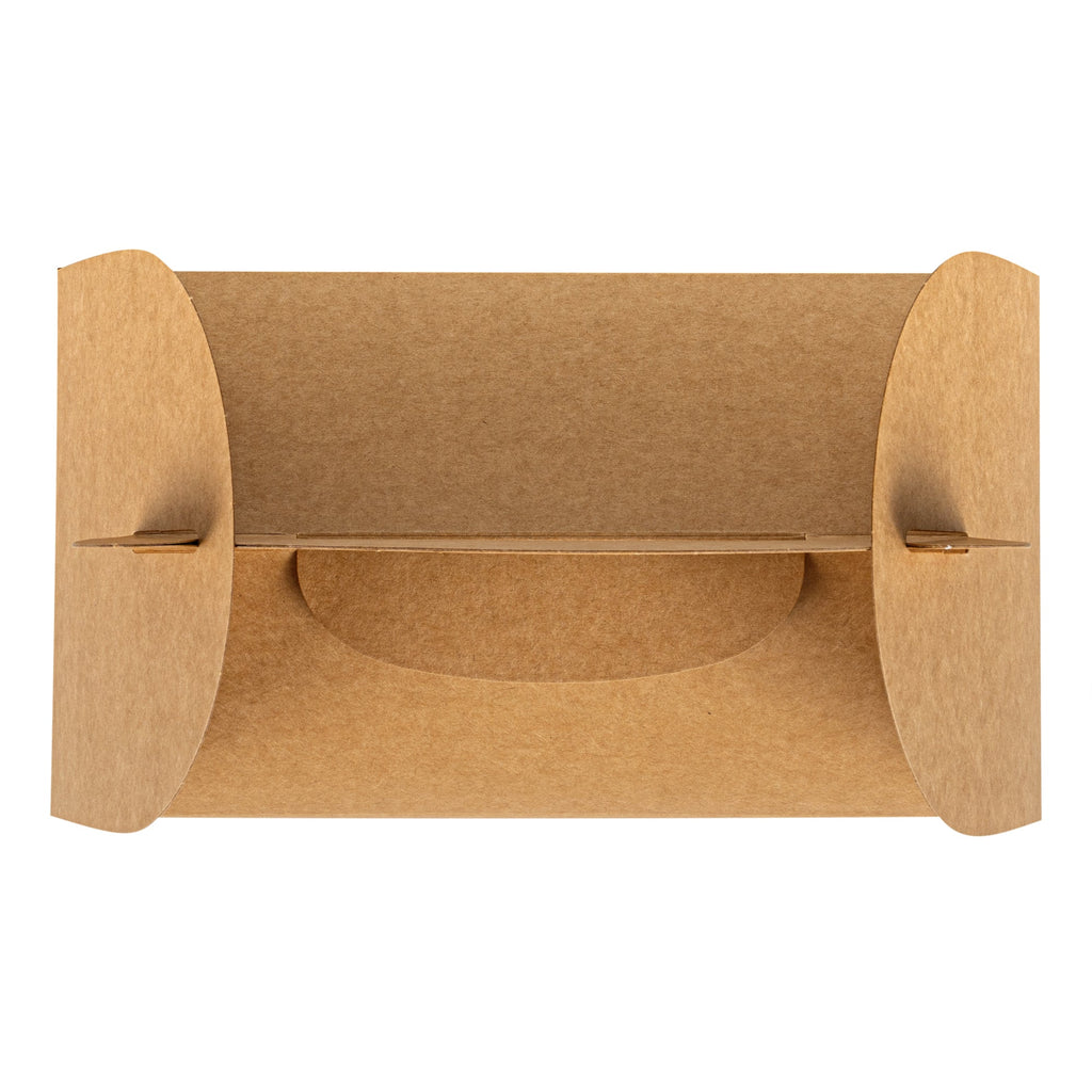 Bio Tek Kraft Paper Gable Box / Take Out Container - Greaseproof - 8 1/2" x 4 3/4" x 5 1/2" - 25 count box