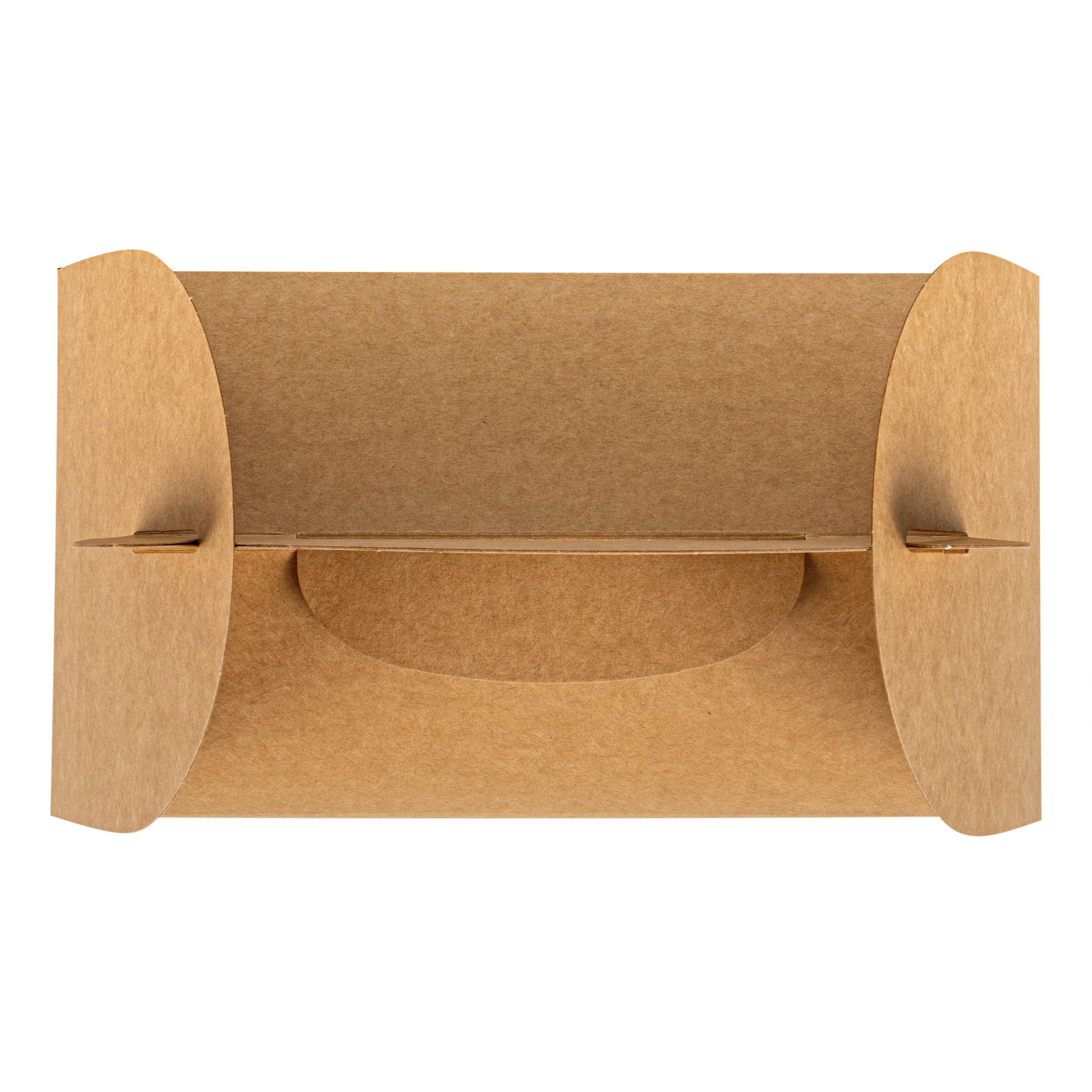 Bio Tek Kraft Paper Gable Box / Take Out Container - Greaseproof - 8 1/2" x 4 3/4" x 5 1/2" - 100 count box