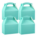 Bio Tek Turquoise Paper Gable Box / Take Out Container - Compostable - 8 1/2" x 4 3/4" x 5 1/2" - 100 count box