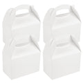 Bio Tek White Paper Gable Box / Take Out Container - Greaseproof - 8 1/2" x 4 3/4" x 5 1/2" - 25 count box