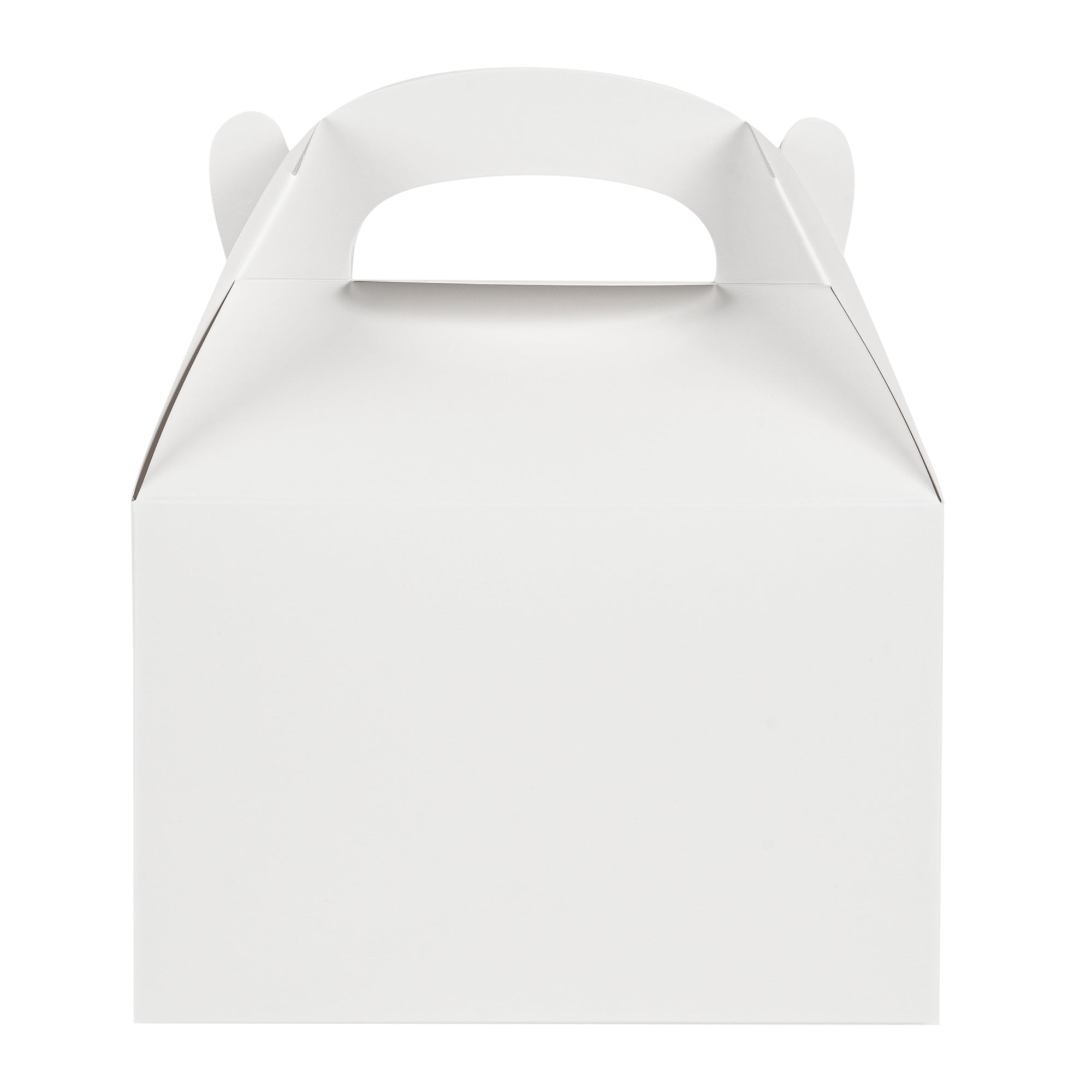 Bio Tek White Paper Gable Box / Take Out Container - Greaseproof - 8 1/2" x 4 3/4" x 5 1/2" - 25 count box