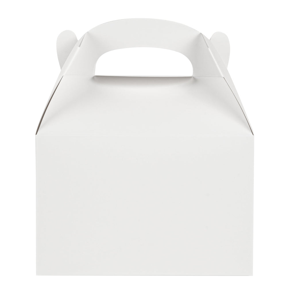 Bio Tek White Paper Gable Box / Take Out Container - Greaseproof - 8 1/2" x 4 3/4" x 5 1/2" - 100 count box