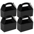 Bio Tek Black Paper Gable Box / Take Out Container - Greaseproof - 9 1/2" x 5" x 5" - 100 count box