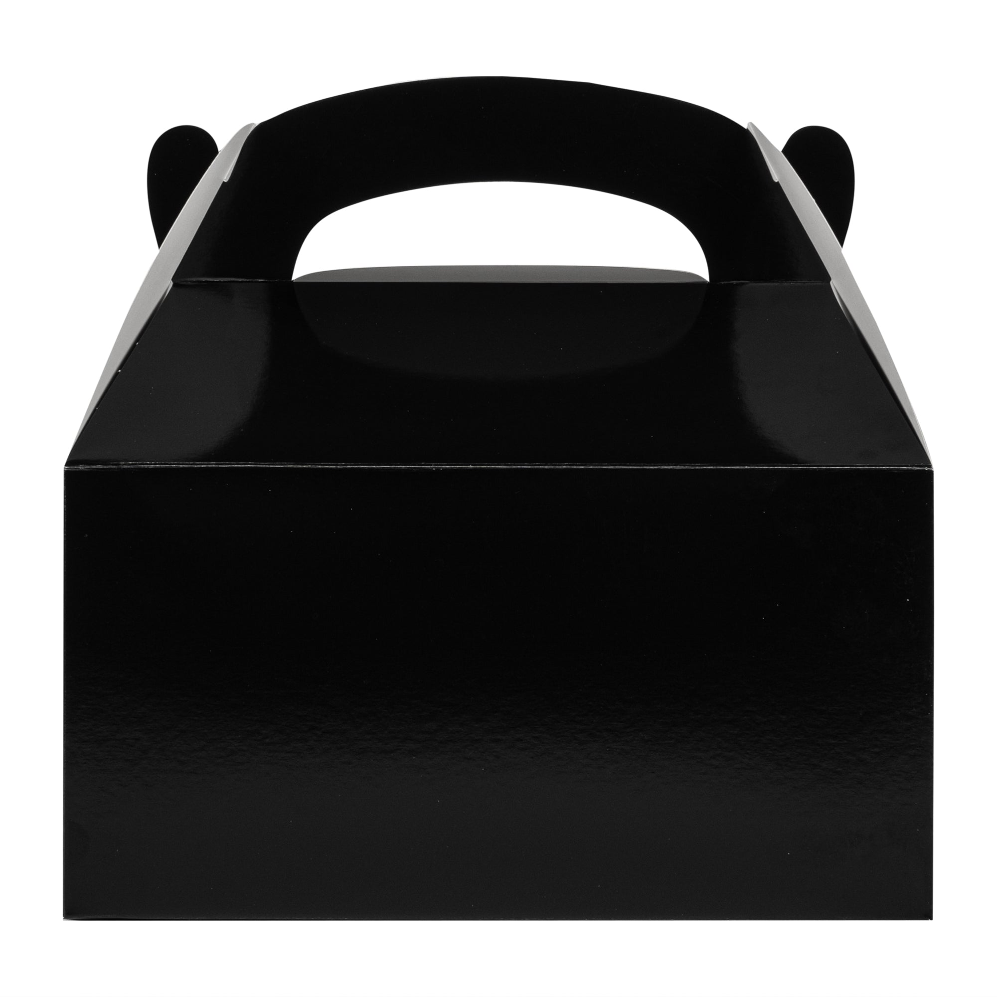 Bio Tek Black Paper Gable Box / Take Out Container - Greaseproof - 9 1/2" x 5" x 5" - 100 count box