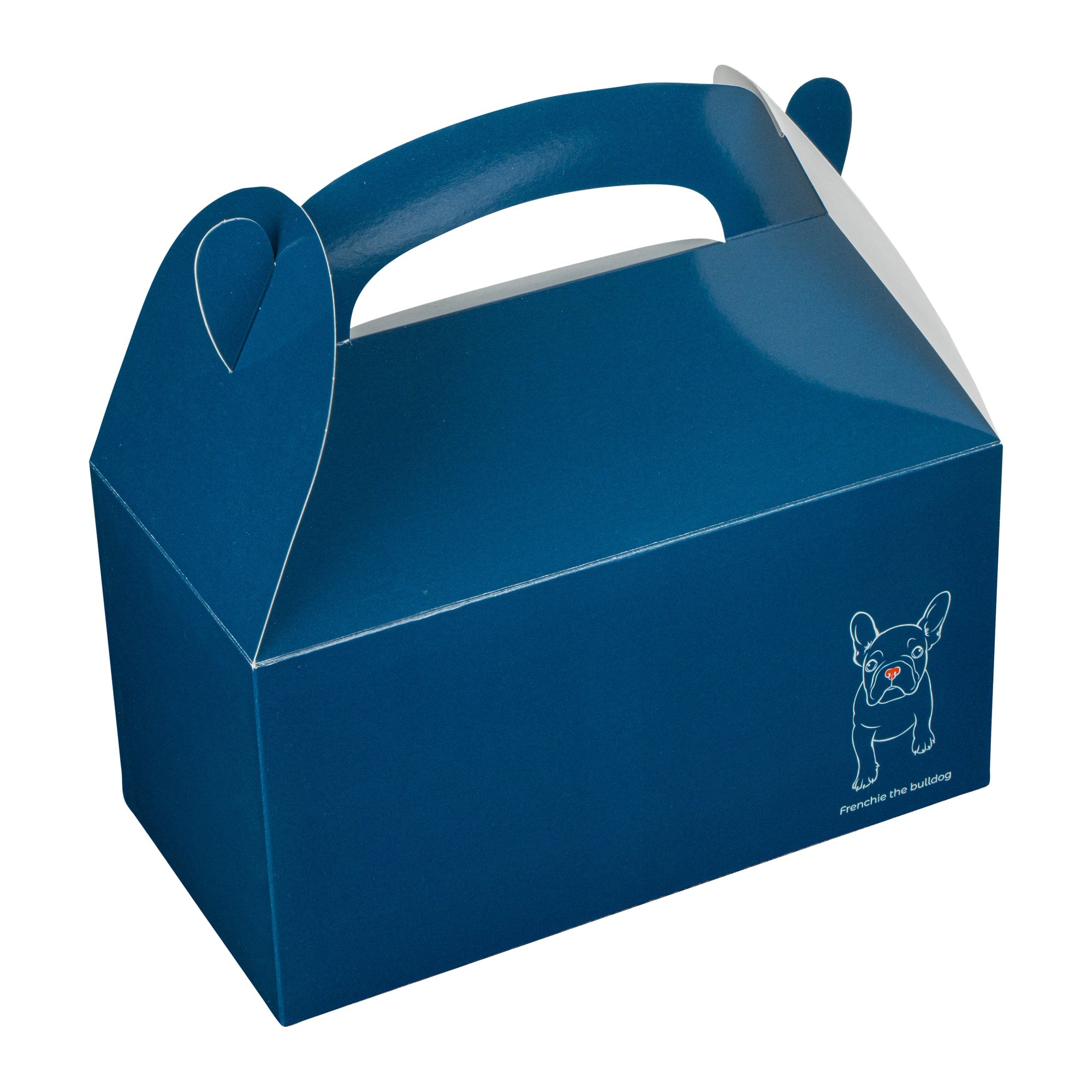 Bio Tek Frenchie Paper Gable Box / Take Out Container - Compostable - 9 1/2" x 5" x 5" - 25 count box