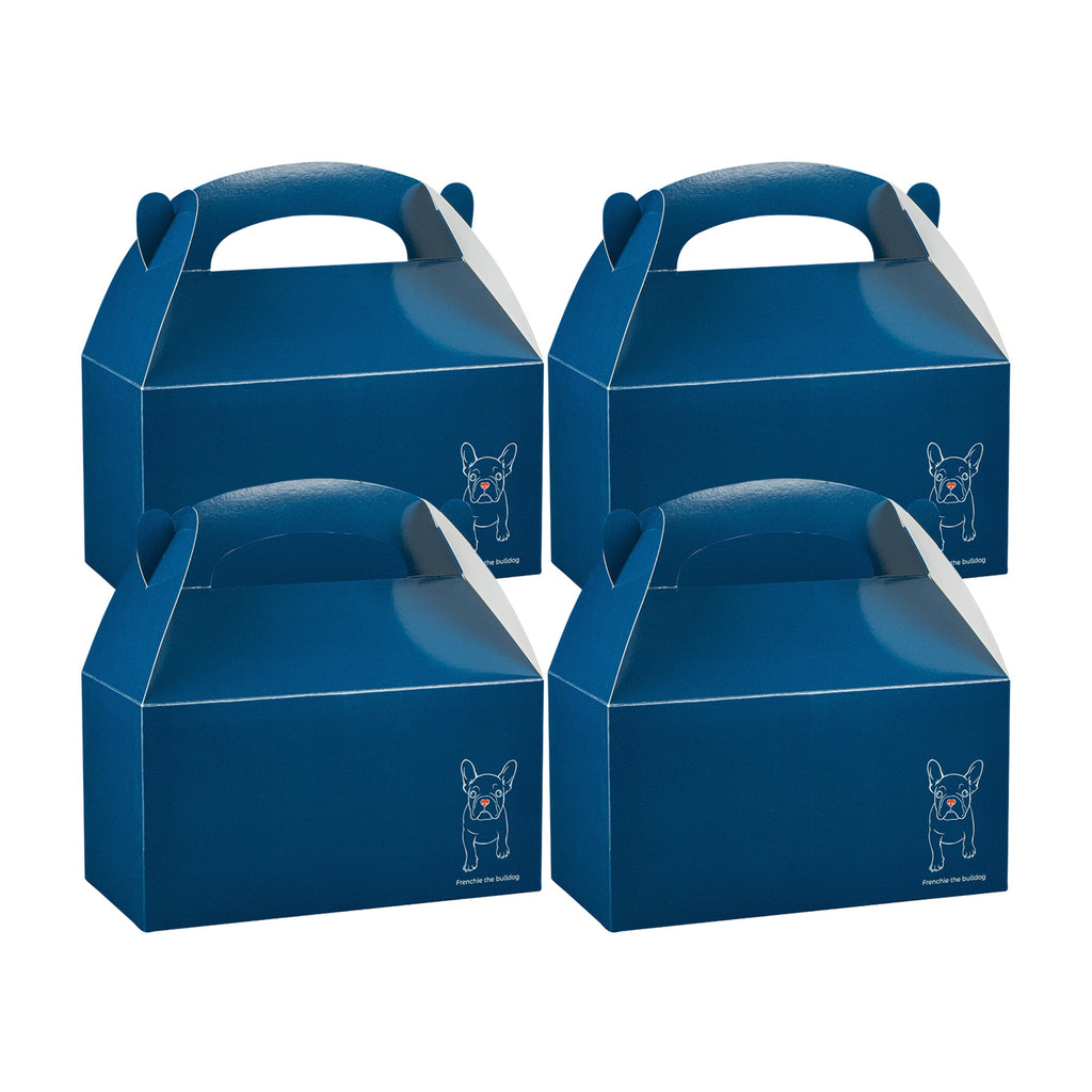 Bio Tek Frenchie Paper Gable Box / Take Out Container - Compostable - 9 1/2" x 5" x 5" - 25 count box