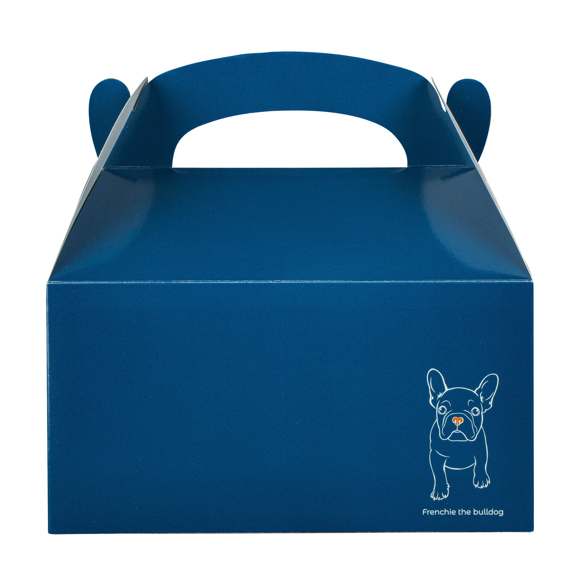 Bio Tek Frenchie Paper Gable Box / Take Out Container - Compostable - 9 1/2" x 5" x 5" - 25 count box