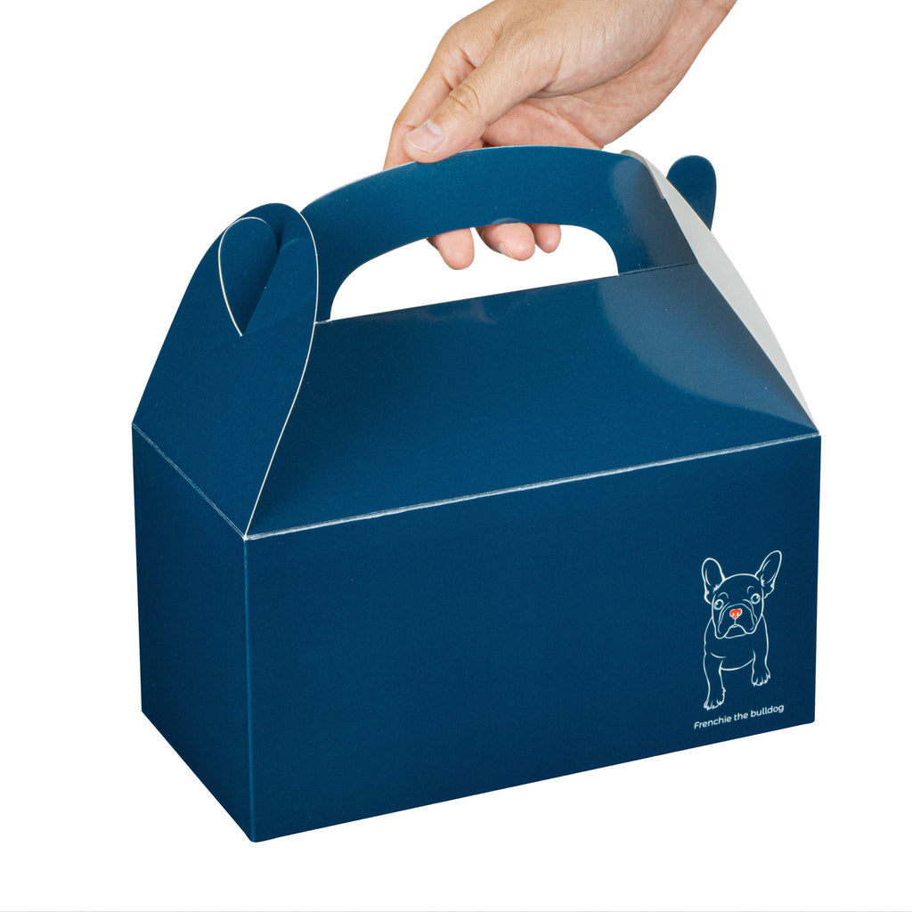 Bio Tek Frenchie Paper Gable Box / Take Out Container - Compostable - 9 1/2" x 5" x 5" - 100 count box