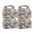 Bio Tek Camouflage Paper Gable Box / Take Out Container - Compostable - 9 1/2" x 5" x 5" - 25 count box