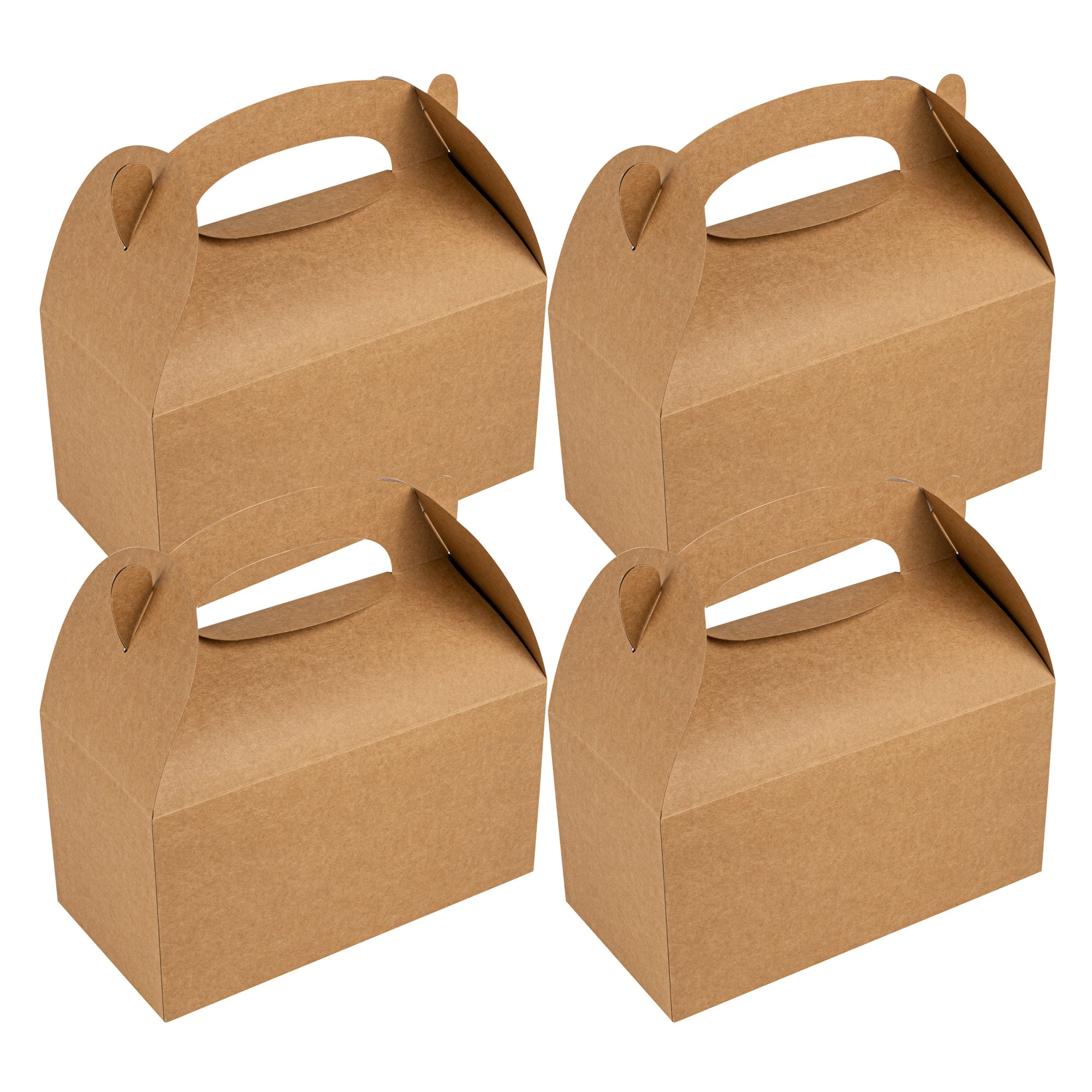 Bio Tek Kraft Paper Gable Box / Take Out Container - Greaseproof - 9 1/2" x 5" x 5" - 25 count box