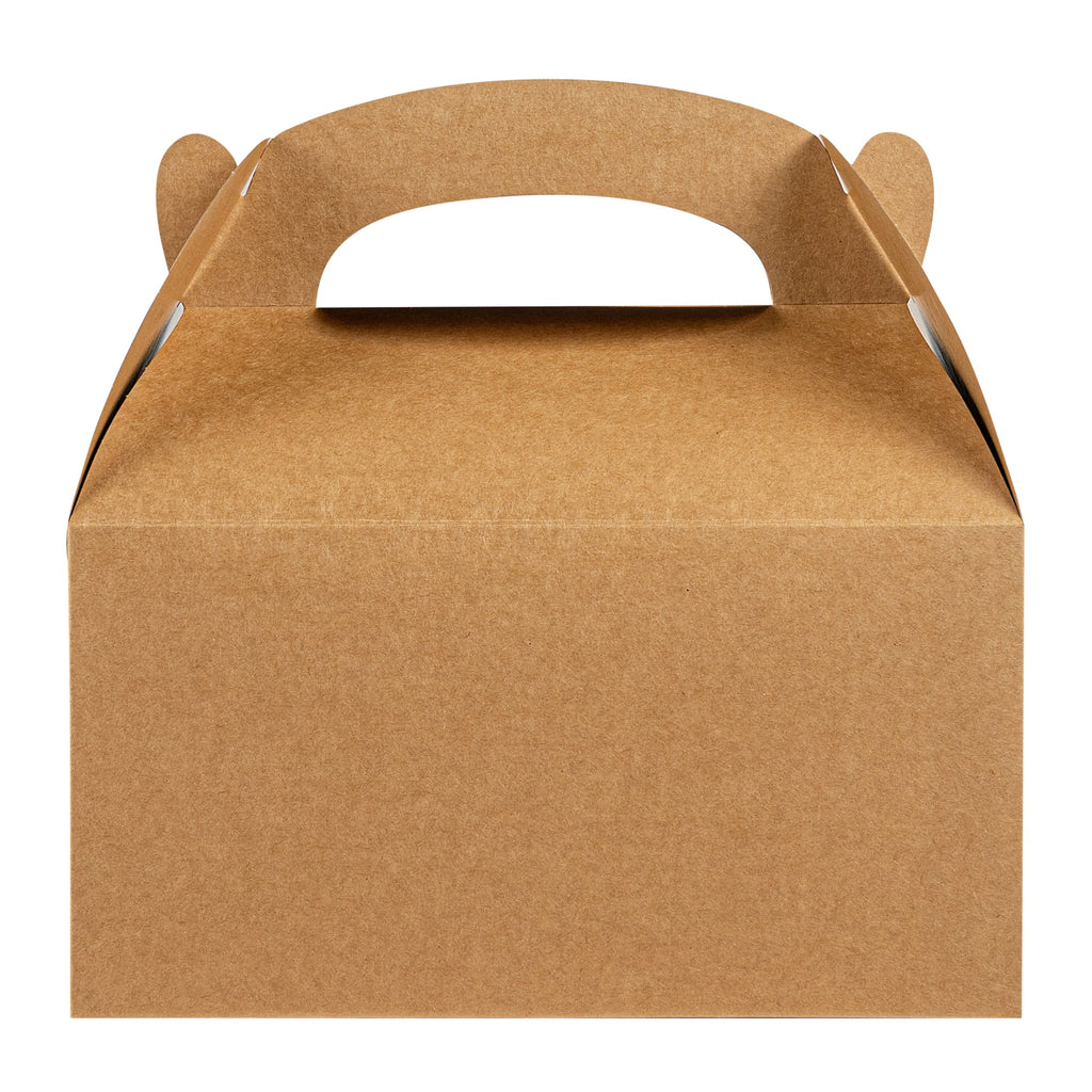Bio Tek Kraft Paper Gable Box / Take Out Container - Greaseproof - 9 1/2" x 5" x 5" - 25 count box